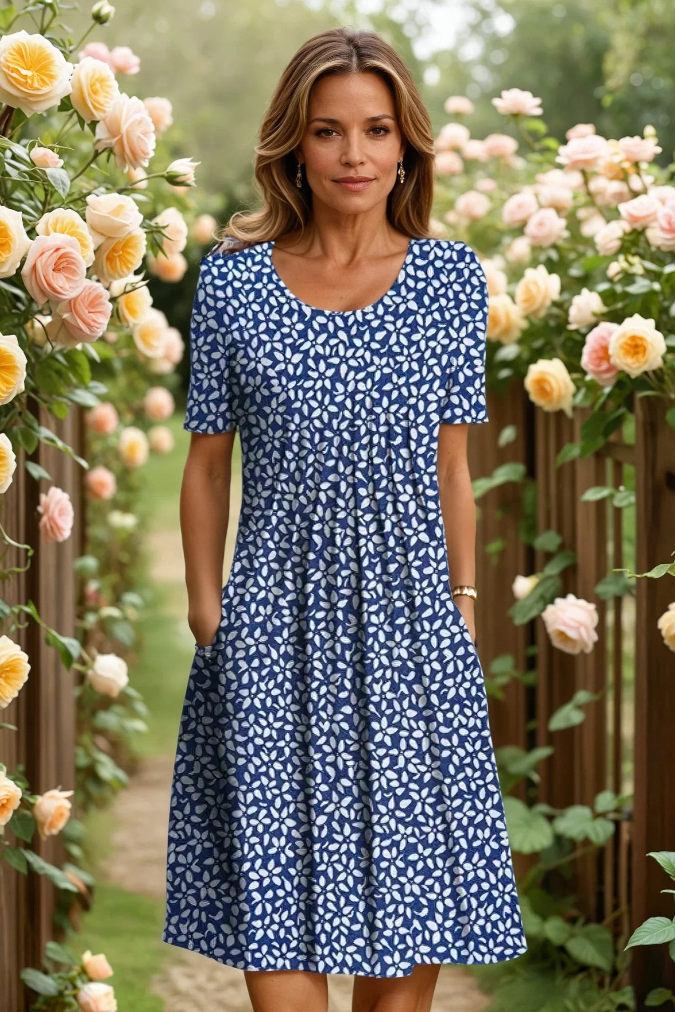 Rosalie | Robe d’Été à Imprimé Floral Champêtre